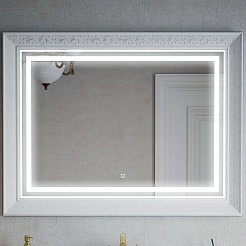 Corozo Зеркало Классика 105x80 белое – фотография-2